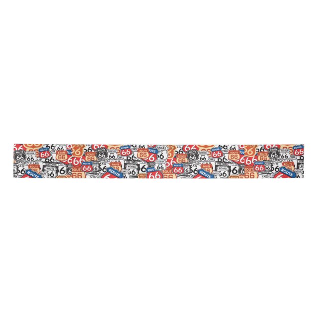 Route 66 Road Signs Satin Ribbon (Front)
