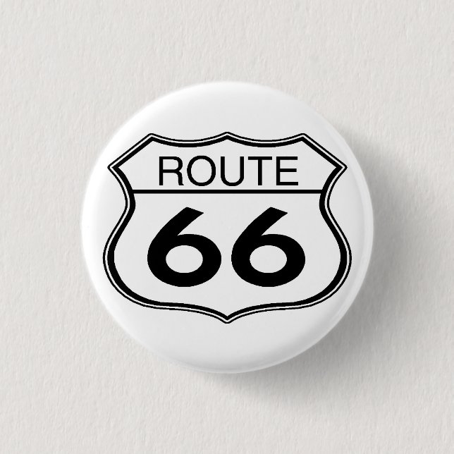 Route 66- Round Button (Front)