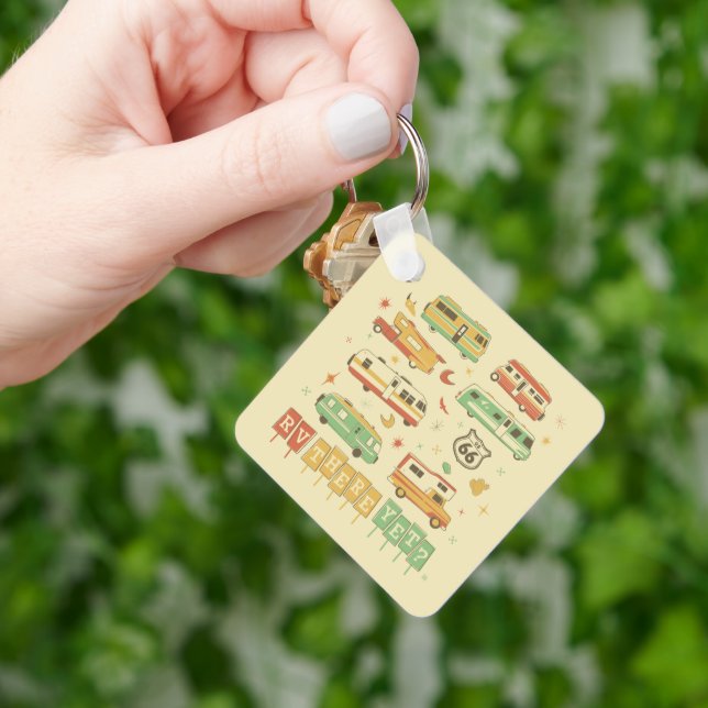 Route 66 RV There Yet Keychain (Hand)