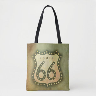 route 66 sac fourre-tout à panneaux vintages chic