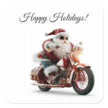 Route 66 Santa Motorcycle Decal