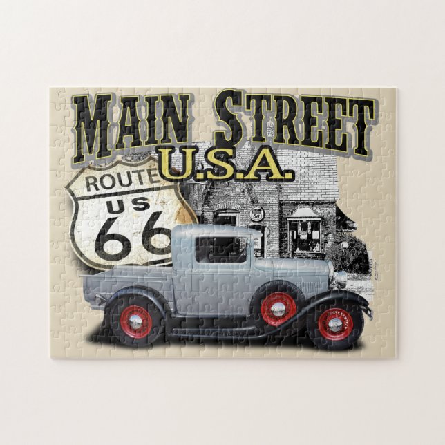 Route 66 Service Scene Jigsaw Puzzle (Horizontal)