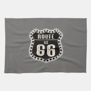 Route 66 Sign Americana Kitchen Towel