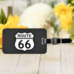 Route 66 Sign or Custom Photo Personalized Luggage Tag<br><div class="desc">Upload a photo, add a name and contact info, and easily create your personalized luggage tag. Click CUSTOMIZE to change the background colour. You can TRANSFER this DESIGN on other Zazzle products and adjust it to fit most of the Zazzle items. Standard Studio designs are made in high-resolution vector graphics...</div>