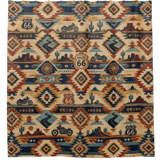 Route 66 Southwest Motorcycle Tapestry (Front)