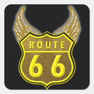 Route 66 square sticker