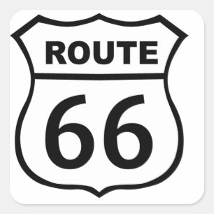 Route 66 square sticker