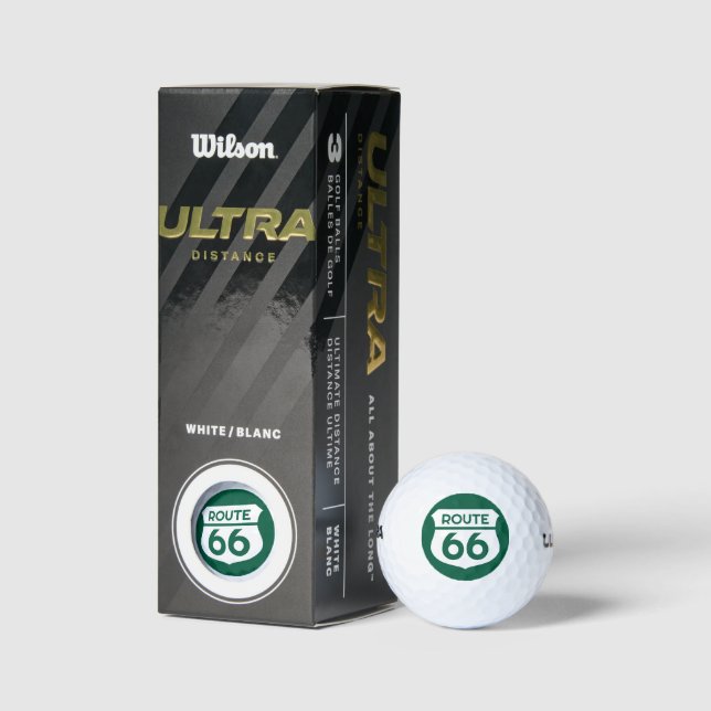 Route 66 state highway sign custom logo Wilson Golf Balls (Packaging)