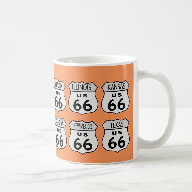 Route 66 States with your colour. Coffee Mug (Right)