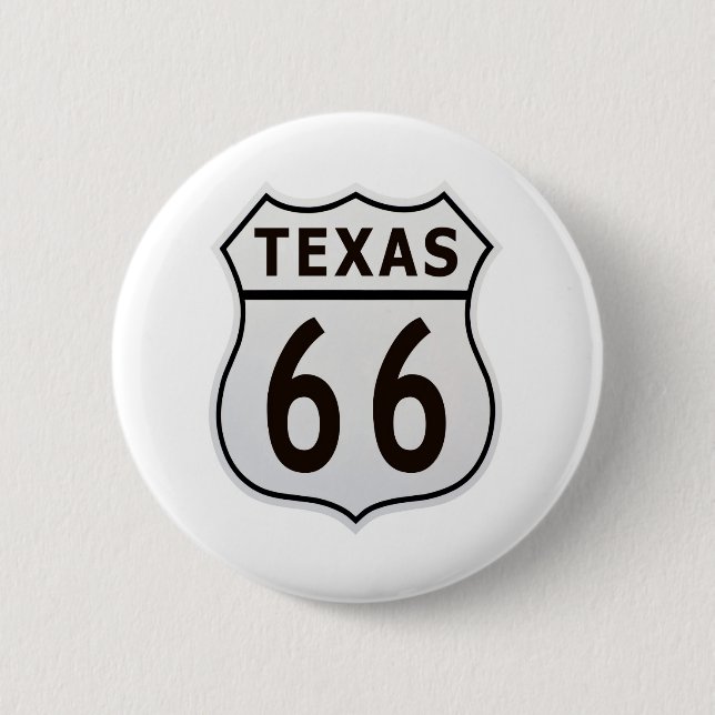 Route 66 Texas 2 Inch Round Button (Front)