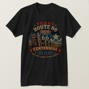 Route 66 Texas Centennial Apparel T-Shirt