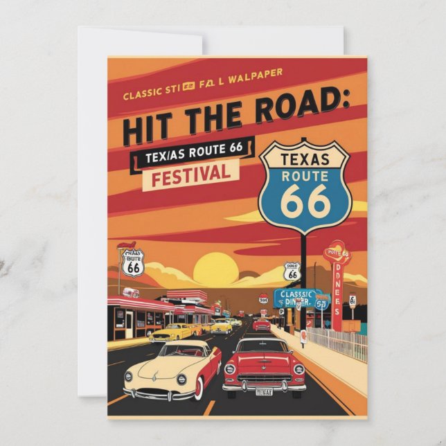 Route 66 Texas Invitation (Front)