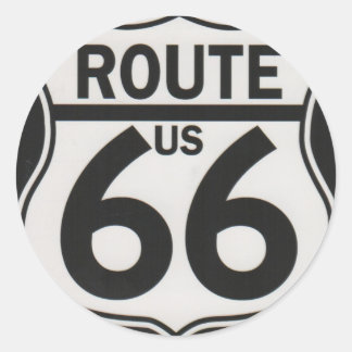 Route 66 - The Mother Road Classic Round Sticker