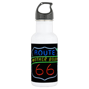 Route 66, The Mother Road, Neon Sign 532 Ml Water Bottle