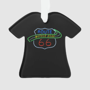 Route 66, The Mother Road, Neon Sign Ornament