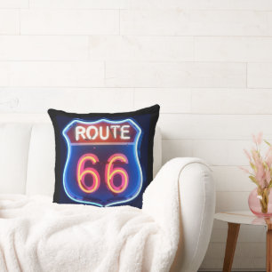 Route 66 throw pillow
