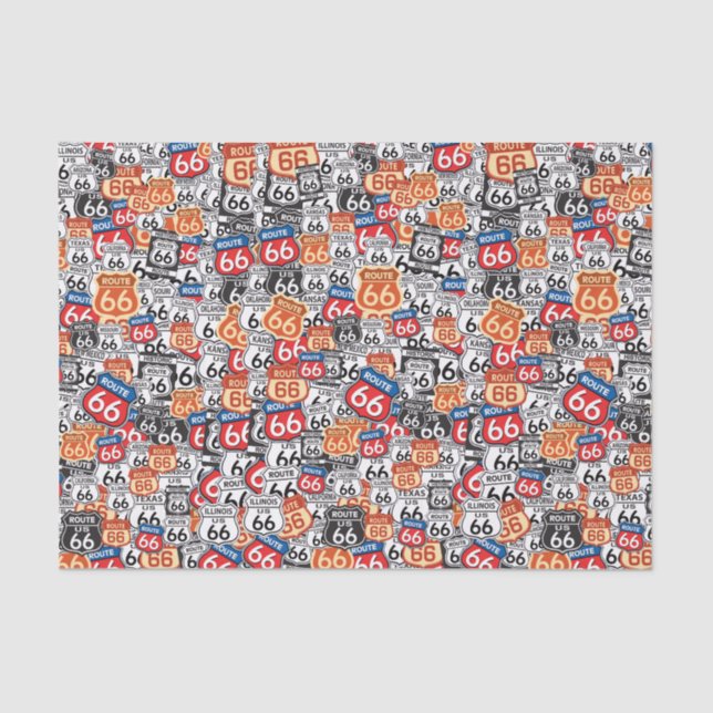 Route 66 tissue paper (Front)