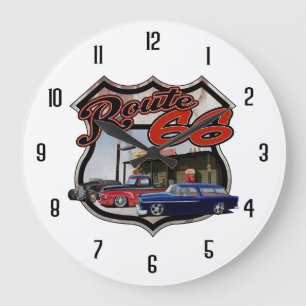 Route 66 Trio Large Clock