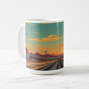 Route 66 Vintage American Road Trip Art Coffee Mug