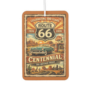 Route 66 Vintage Retro Cetennial 100 Years Air Freshener