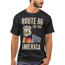 Route 66 Vintage Roadside Americana Retro 70s Amer