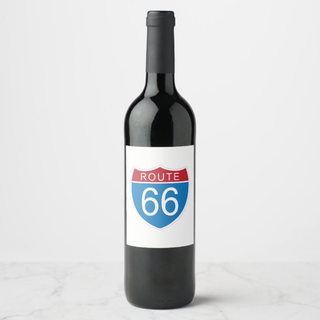 Route 66 wine label (Front)