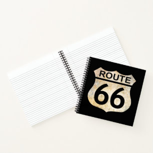 Route 66 with your initial(s) on the back notebook