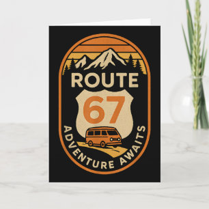 Route 67 Adventure Awaits Funny 67 Meme Travel Des Card