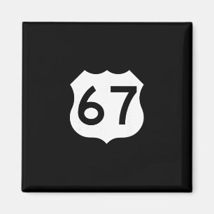 Route 67 Sign Meme Six Seven 1 Magnet