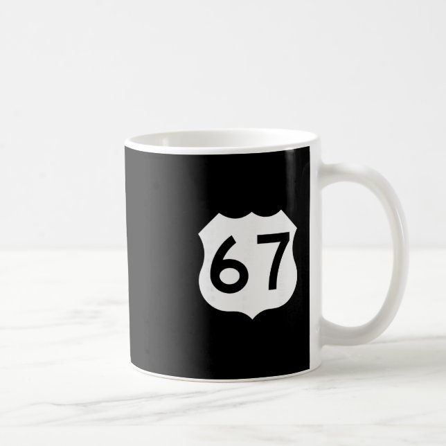 Route 67 Sign Meme Six Seven  Coffee Mug (Right)