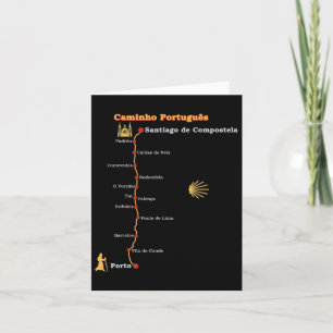 Route Caminho Português De Santiago Stages Camino Card