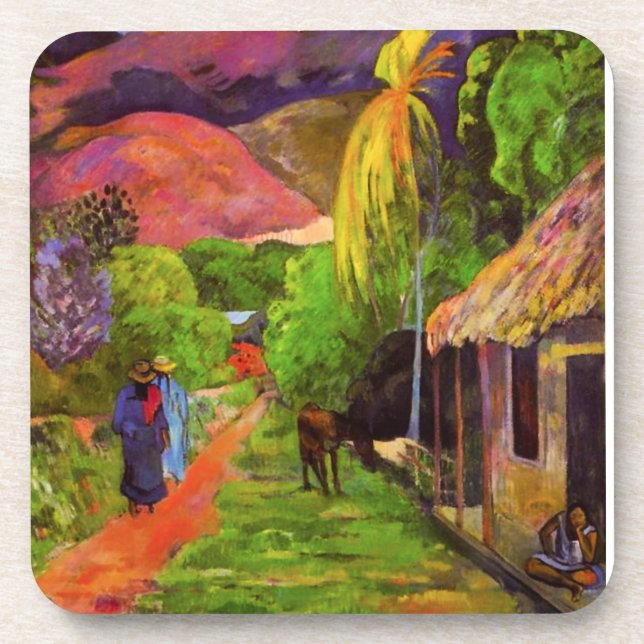 Route de Gauguin dans des dessous de verre du (Devant)