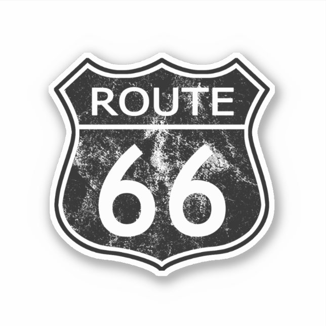 Route d'État 66 Autocollant de voyage défraîchi (Devant)