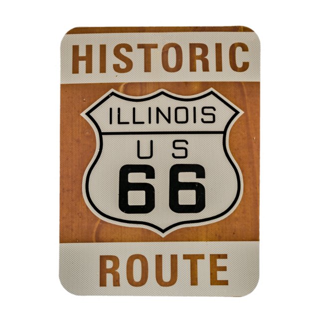 Route historique 66 en Illinois Magnet (Vertical)
