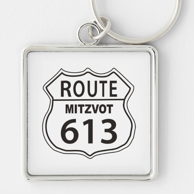 Route Mitzvot 613 Keychain (Front)
