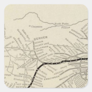 Route of the California Limited Square Sticker
