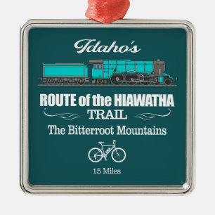 Route of the Hiawatha (RT2) Metal Ornament