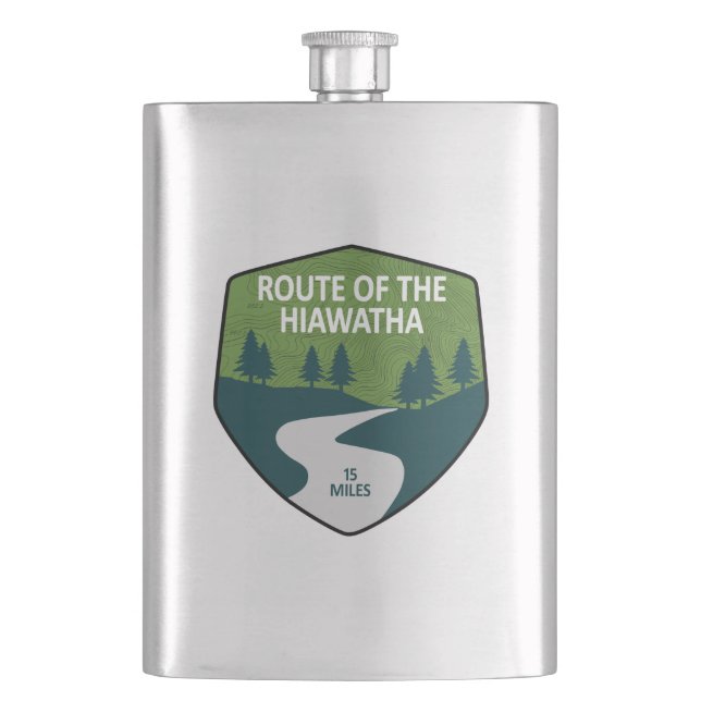 Route Of The Hiawatha Trail Hip Flask (Front)
