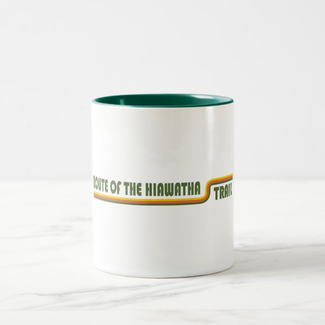 Route Of The Hiawatha Trail Two-Tone Coffee Mug (Center)