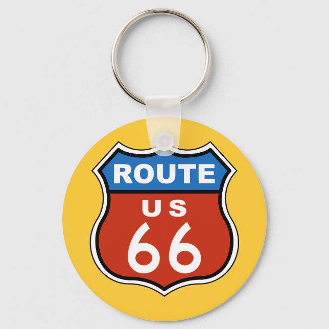 Route US 66 Sign Keychain (Front)
