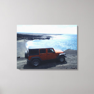 Route vers la mer Hawaii jeep hors route toile de