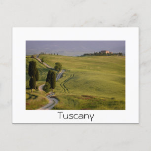 Route vers Terrapille en Toscane carte postale en