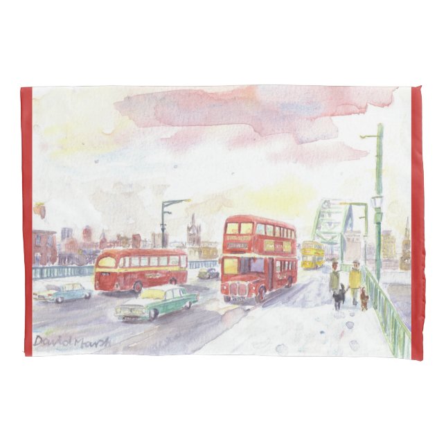 Routemaster bus pillowcase (Front)