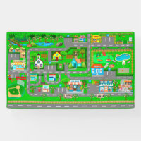 Routes de ville pour voitures 3x5 Bannière