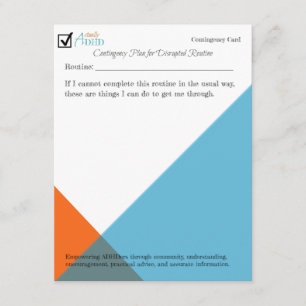 Routine Disruption Contingency Card