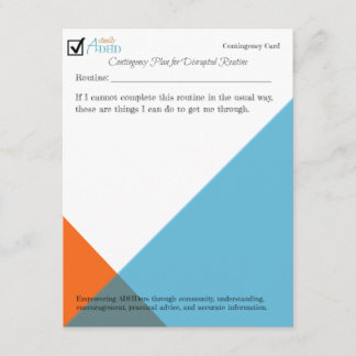 Routine Disruption Contingency Card