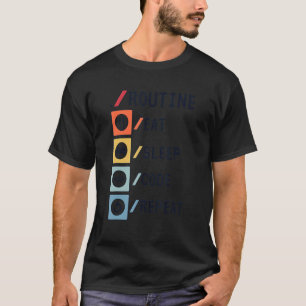 Routine Eat Sleep Code Repeat Coder Software Devel T-Shirt
