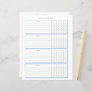 Routine Tracker Weekly Planning Page