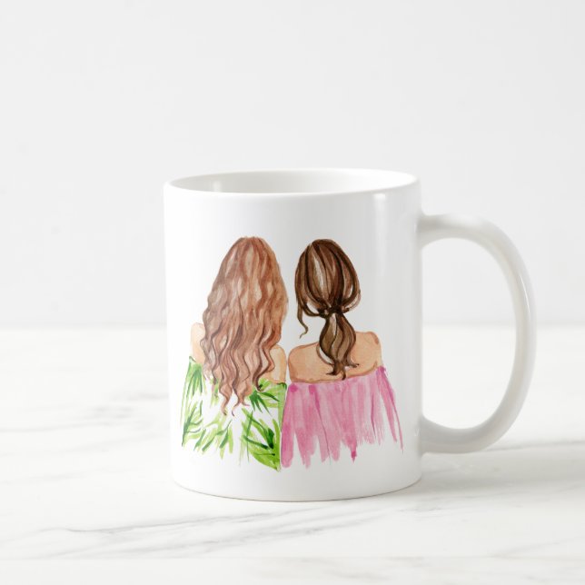 Roux et brune de tasse de cadeau de meilleurs amis (Droite)