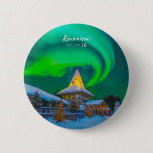 Rovaniemi, Finland - Magic Aurora 2 Inch Round Button